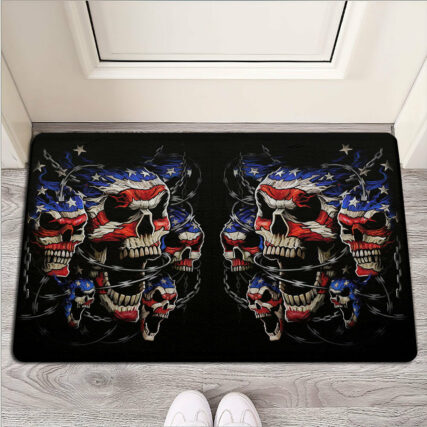 Skull Love America Forever - Doormat - Owl Ohh - Owl Ohh