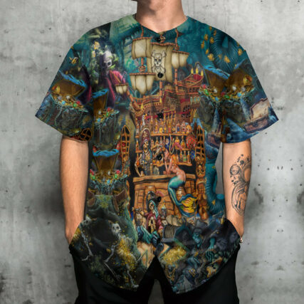 Skull Pirate Treasure Night On The Sea Style - Baseball Jersey - Owl Ohh - Owl Ohh