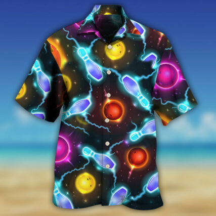 Bowling Ball And Pins Amazing Galaxy - Hawaiian Shirt - Owl Ohh - Owl Ohh