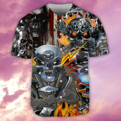 Skull Don't Fix Me Skull - Baseball Jersey - Owl Ohh - Owl Ohh