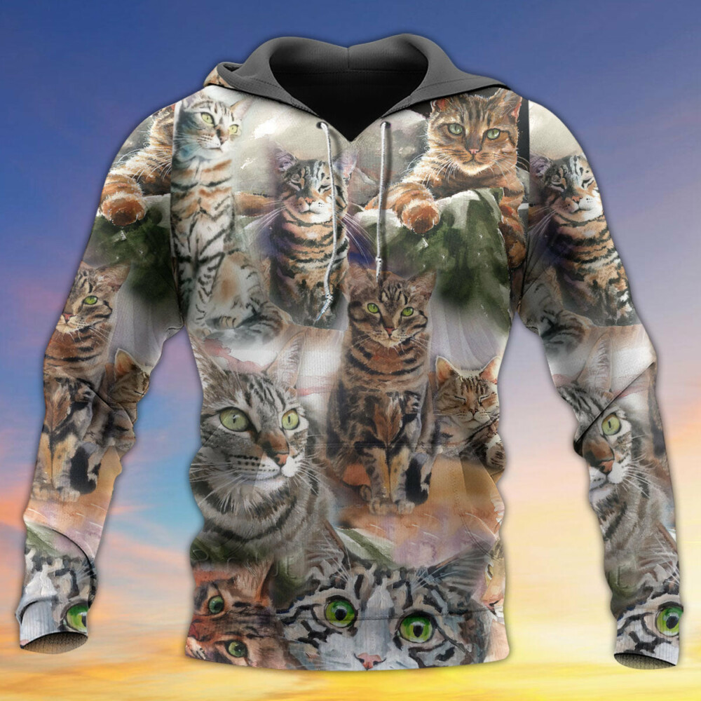 Tabby Cat Art Daily Portrait - Hoodie - Owl Ohh - Owl Ohh