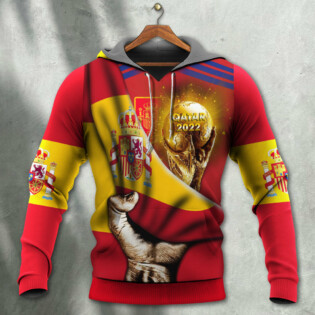 World Cup Qatar 2022 Spain Will Be The Champion Flag Vintage - Hoodie - Owl Ohh - Owl Ohh