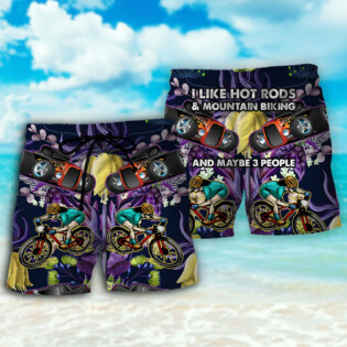 Hot Rod I Like Hot Rods And Mountain Biking - Beach Short - Owl Ohh - Owl Ohh