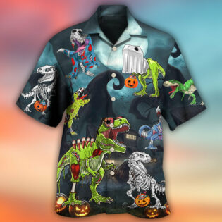Halloween Zombie Saurus Scary - Hawaiian Shirt - Owl Ohh - Owl Ohh