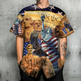 America Land Of America - Baseball Jersey - Owl Ohh - Owl Ohh
