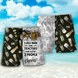 Beer I Like Beer And Trators And Maybe 3 People - Beach Short - Owl Ohh - Owl Ohh