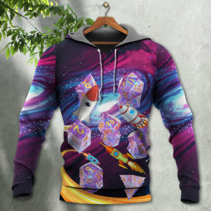 D20 Galaxy Where Are Space Ship Going - Hoodie - Owl Ohh - Owl Ohh