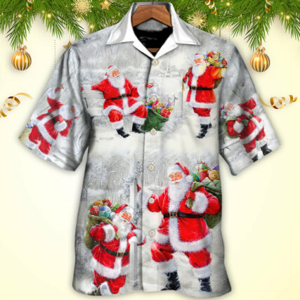 Christmas Santa Is Always With You Art Style - Hawaiian Shirt - Owl Ohh - Owl Ohh