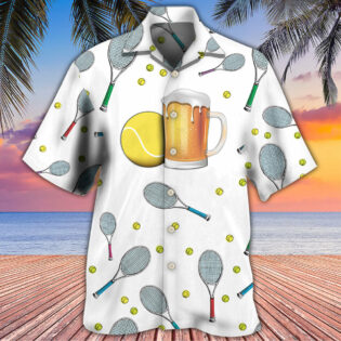 Beer I Like Beer And Tennis And Maybe 3 People - Hawaiian Shirt - Owl Ohh - Owl Ohh