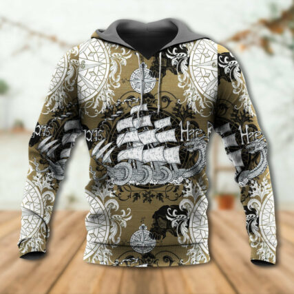 Dragon Old Ship Vintage Anchor Sea Life - Hoodie - Owl Ohh - Owl Ohh