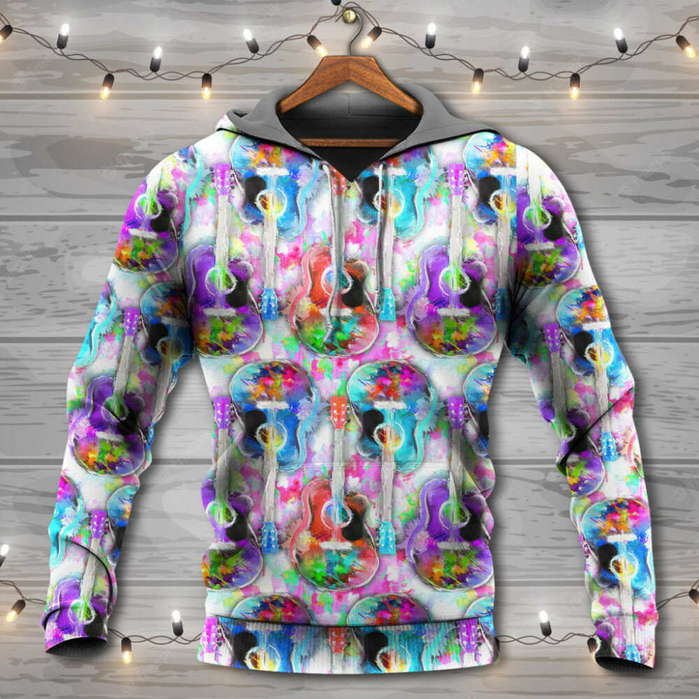 Guitar Mix Color Art Style - Hoodie - Owl Ohh - Owl Ohh