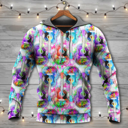 Guitar Mix Color Art Style - Hoodie - Owl Ohh - Owl Ohh