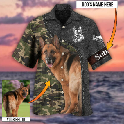 German Shepherd My Lovely Dog Custom Photo Personalized - Hawaiian Shirt - Owl Ohh - Owl Ohh