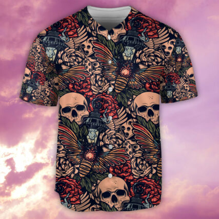 Skull Tattoo Skull Amazing Christmas - Baseball Jersey - Owl Ohh - Owl Ohh