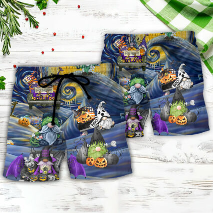 Halloween Gnome Spooky Inviting Haunted House - Beach Short - Owl Ohh - Owl Ohh