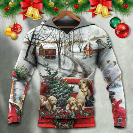 Christmas Dog Come Home In Truck - Hoodie - Owl Ohh - Owl Ohh