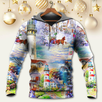 Lighthouse Christmas Santa Be A Lighthouse - Hoodie - Owl Ohh - Owl Ohh