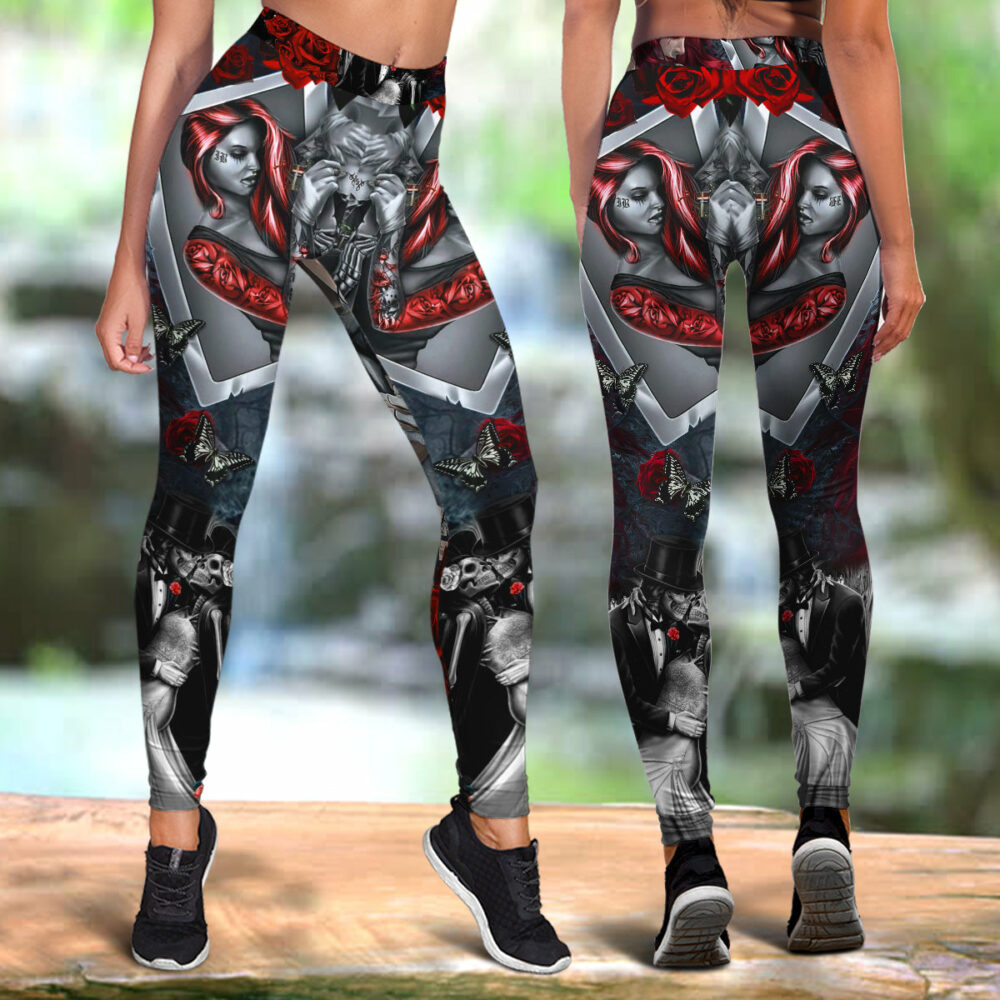 Skull Love Is Life Rose - Legging - Owl Ohh - Owl Ohh