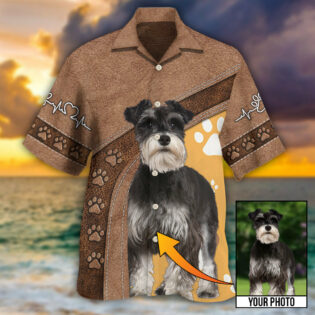 Dog Paw Brown Style Classic Custom Photo Personalized - Hawaiian Shirt - Owl Ohh - Owl Ohh
