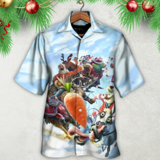 Christmas Santa Happy Funny Christmas - Hawaiian Shirt - Owl Ohh - Owl Ohh