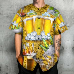 Beer Is BrewTiful Loves Beer - Baseball Jersey - Owl Ohh - Owl Ohh