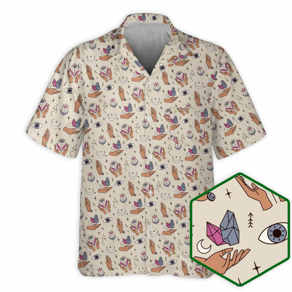 DnD Magic Hand Diamond Pattern - Hawaiian Shirt - Owl Ohh - Owl Ohh