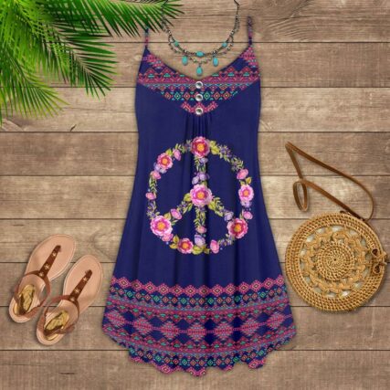 Hippie Peaceful Summer Vibes Purple - Summer Dress - Owl Ohh - Owl Ohh