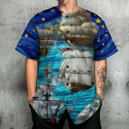 Sailing Love Ocean And Sky Christmas Style - Baseball Jersey - Owl Ohh - Owl Ohh