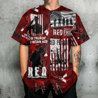 Veteran Red Friday With Boots - Baseball Jersey - Owl Ohh - Owl Ohh