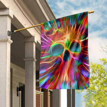 Skull Rainbow Color Love Cool Style - House Flag - Owl Ohh - Owl Ohh