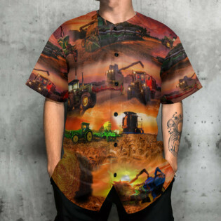 Tractor Farm The Harvest Is Great And Plentiful - Baseball Jersey - Owl Ohh - Owl Ohh