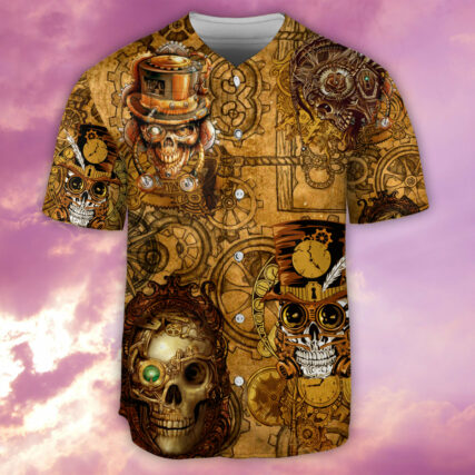 Skull Pirates Retro Style - Baseball Jersey - Owl Ohh - Owl Ohh