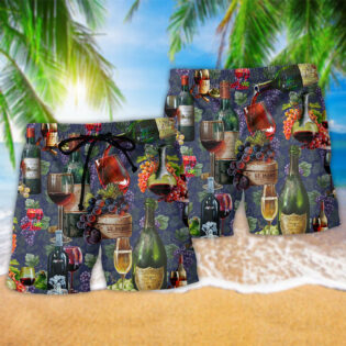 Wine Life Is Better With A Glass Of Wine - Beach Short - Owl Ohh - Owl Ohh