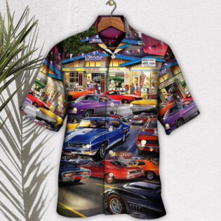 Car Classic Muscle Car Service - Hawaiian Shirt - Owl Ohh - Owl Ohh