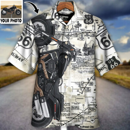 Motorcycle Biker Happy Ride No Road Is To Long Custom Photo - Hawaiian Shirt - Owl Ohh - Owl Ohh