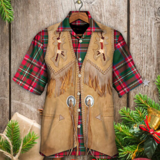 Christmas Santa Vintage Western Jacket Fringe - Hawaiian Shirt - Owl Ohh - Owl Ohh