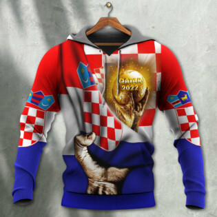 World Cup Qatar 2022 Croatia Will Be The Champion Flag Vintage - Hoodie - Owl Ohh - Owl Ohh