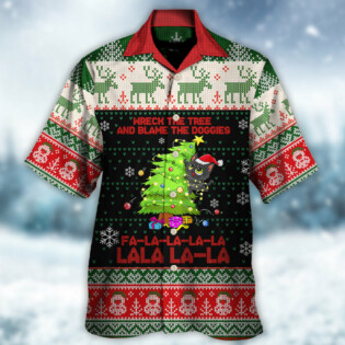 Cat Wreck The Tree Christmas Tree Light Funny Ugly Style - Hawaiian Shirt - Owl Ohh - Owl Ohh