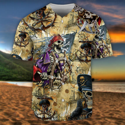 Skull Pirate Amazing Pirate - Baseball Jersey - Owl Ohh - Owl Ohh