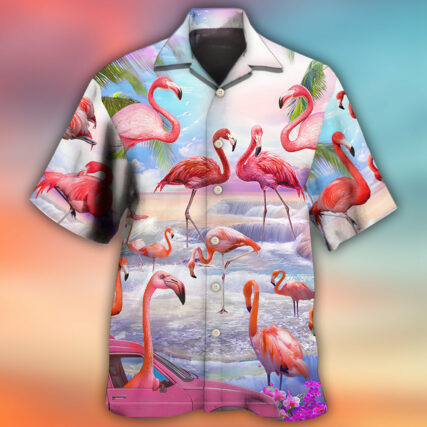 Flamingo In The Paradise Cool Style - Hawaiian Shirt - Owl Ohh - Owl Ohh