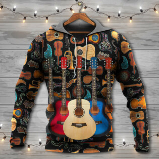 Guitar Lover Happy Life With Music - Hoodie - Owl Ohh - Owl Ohh