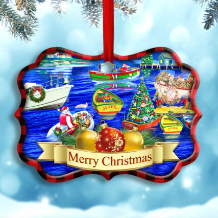 Christmas We Wish You A Merry Christmas - Horizonal Ornament - Owl Ohh - Owl Ohh