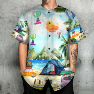 Camping Get High With - Baseball Jersey - Owl Ohh - Owl Ohh