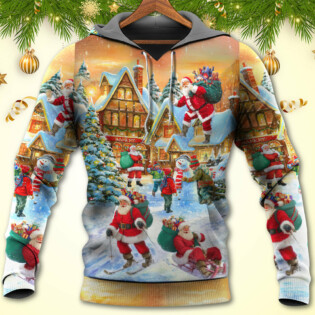 Christmas Santa Claus In The Town Xmas Is Coming - Hoodie - Owl Ohh - Owl Ohh