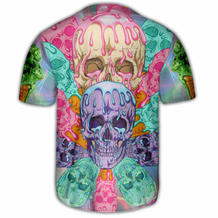 Skull Ice Cream Cooling - Baseball Jersey - Owl Ohh - Owl Ohh