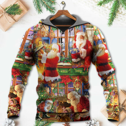 Santa Claus Christmas Merry Xmas - Hoodie - Owl Ohh - Owl Ohh