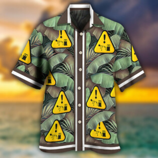 Gas Pump Get Screwed Funny Tropical Leaf - Hawaiian Shirt - Owl Ohh - Owl Ohh