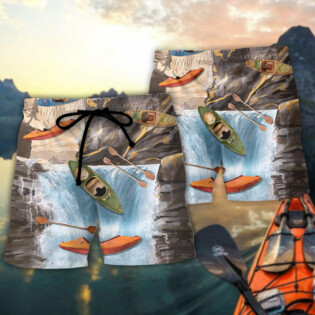Kayaking Flamingo Husband And Wife Kayaking Partners For Life - Beach Short - Owl Ohh - Owl Ohh