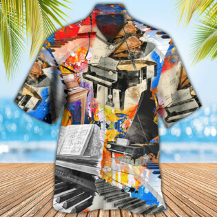 Piano Painting Art Music Lover - Hawaiian Shirt - Owl Ohh - Owl Ohh