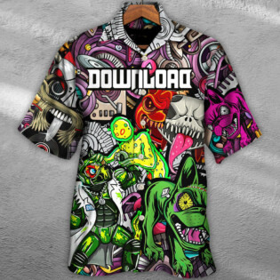 Music Event Download Festival Lover Colorful Art Style - Hawaiian Shirt - Owl Ohh for men and women, kids - Owl Ohh